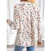 imageAvanova Women Boho Printed V Neck Tops Long Sleeve Shirts Work BlousesBeige Dots
