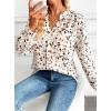 imageAvanova Women Boho Printed V Neck Tops Long Sleeve Shirts Work BlousesBeige Dots