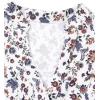 imageAvanova Women Button Down Short Sleeve Shirt Blouse V Neck Work Business TopFloral Beige