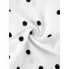imageAvanova Women Color Block V Neck Short Sleeve Blouses Shirts Work Elegant Dressy TopsWhite Polka Dots