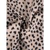 imageAvanova Women Heart Print Tulip Short Sleeve Shirt Blouse Notched V Neck Work TopKhaki Leopard