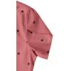 imageAvanova Women Heart Print Tulip Short Sleeve Shirt Blouse Notched V Neck Work TopPink