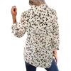 imageAvanova Women Leopard Print Ruffle V Neck Top 34 Long Sleeves Work Business Blouses ShirtBeige Dots