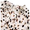 imageAvanova Women Leopard Print Ruffle V Neck Top 34 Long Sleeves Work Business Blouses ShirtBeige Dots