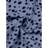 imageAvanova Women Leopard Print Ruffle V Neck Top 34 Long Sleeves Work Business Blouses ShirtBlue