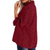 imageAvanova Women Leopard Print Ruffle V Neck Top 34 Long Sleeves Work Business Blouses ShirtRed