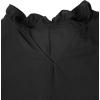 imageAvanova Women Leopard Print Ruffle V Neck Top 34 Long Sleeves Work Business Blouses ShirtSolid Black