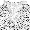 imageAvanova Women Leopard Print Ruffle V Neck Top 34 Long Sleeves Work Business Blouses ShirtWhite
