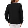 imageAvanova Women Long Sleeve Blouse V Neck Tops Work Business Casual ShirtsBlack