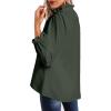 imageAvanova Women Polka Dot Long Sleeve Blouse Shirts Work Mock Neck Ruffle TopArmy Green