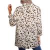 imageAvanova Women Polka Dot Long Sleeve Blouse Shirts Work Mock Neck Ruffle TopBeige Dots