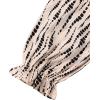 imageAvanova Women Polka Dot Long Sleeve Blouse Shirts Work Mock Neck Ruffle TopBeige Striped B