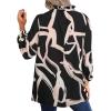 imageAvanova Women Polka Dot Long Sleeve Blouse Shirts Work Mock Neck Ruffle TopBlack Beige