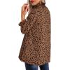imageAvanova Women Polka Dot Long Sleeve Blouse Shirts Work Mock Neck Ruffle TopBrown Leopard