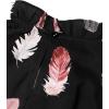 imageAvanova Women Polka Dot Long Sleeve Blouse Shirts Work Mock Neck Ruffle TopFeather Black