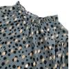 imageAvanova Women Polka Dot Long Sleeve Blouse Shirts Work Mock Neck Ruffle TopLeopard Green Gold