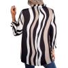 imageAvanova Women Polka Dot Long Sleeve Blouse Shirts Work Mock Neck Ruffle TopMuti Striped