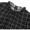 imageAvanova Women Polka Dot Long Sleeve Blouse Shirts Work Mock Neck Ruffle TopPlaid Black