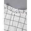 imageAvanova Women Polka Dot Long Sleeve Blouse Shirts Work Mock Neck Ruffle TopPlaid White