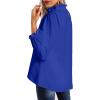 imageAvanova Women Polka Dot Long Sleeve Blouse Shirts Work Mock Neck Ruffle TopRoyal Blue