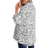 imageAvanova Women Polka Dot Long Sleeve Blouse Shirts Work Mock Neck Ruffle TopWhite