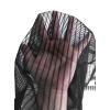 imageAvanova Women See Through Mesh Button Down Top Half Sleeve Collared Shirt BlouseBlack Sheer