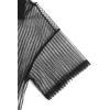imageAvanova Women See Through Mesh Button Down Top Half Sleeve Collared Shirt BlouseBlack Sheer