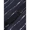 imageAvanova Women See Through Mesh Button Down Top Half Sleeve Collared Shirt BlouseBlack Striped