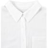 imageAvanova Women See Through Mesh Button Down Top Half Sleeve Collared Shirt BlouseWhite Cotton
