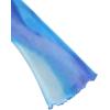 imageAvanova Women Sheer Mesh Button Down Crop Top Bell Sleeve Asymmetrical Hem ShirtTie Dye Blue