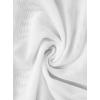 imageAvanova Women Sheer Mesh Button Down Crop Top Bell Sleeve Asymmetrical Hem ShirtWhite