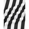 imageAvanova Women Short Sleeve Blouses Tie Neck Petal Tulip Sleeve Tops Work Business ShirtsBlack Striped