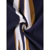 imageAvanova Women Short Sleeve Blouses Tie Neck Petal Tulip Sleeve Tops Work Business ShirtsMulticolor Striped