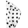 imageAvanova Women Short Sleeve Blouses Tie Neck Petal Tulip Sleeve Tops Work Business ShirtsWhite Polka Dots