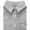 imageAvanova Women Striped Button Down Short Sleeve Shirts Cropped Blouse Loose Business Work TopsBlack Striped