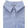 imageAvanova Women Striped Button Down Short Sleeve Shirts Cropped Blouse Loose Business Work TopsBlue Striped