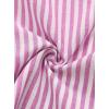 imageAvanova Women Striped Button Down Short Sleeve Shirts Cropped Blouse Loose Business Work TopsPink