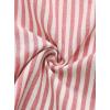 imageAvanova Women Striped Button Down Short Sleeve Shirts Cropped Blouse Loose Business Work TopsRed