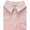 imageAvanova Women Striped Button Down Short Sleeve Shirts Cropped Blouse Loose Business Work TopsRed