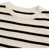 imageAvanova Women Striped Puff Short Sleeve Tops Ribbed Knit Summer Casual Shirts BlouseBeige Black