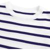 imageAvanova Women Striped Puff Short Sleeve Tops Ribbed Knit Summer Casual Shirts BlouseWhite Blue