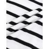 imageAvanova Women Striped Puff Short Sleeve Tops Ribbed Knit Summer Casual Shirts BlouseWhite Striped