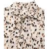 imageAvanova Women Tie Neck Bishop Long Sleeve Shirts Casual Work Blouses TopsBeige Dots