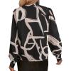 imageAvanova Women Tie Neck Bishop Long Sleeve Shirts Casual Work Blouses TopsBlack C