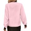 imageAvanova Women Tie Neck Bishop Long Sleeve Shirts Casual Work Blouses TopsPink