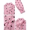 imageAvanova Women Tie Neck Bishop Long Sleeve Shirts Casual Work Blouses TopsPink G