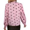imageAvanova Women Tie Neck Bishop Long Sleeve Shirts Casual Work Blouses TopsPink G
