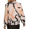 imageAvanova Women Tie Neck Bishop Long Sleeve Shirts Casual Work Blouses TopsWhite Striped