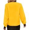 imageAvanova Women Tie Neck Bishop Long Sleeve Shirts Casual Work Blouses TopsYellow
