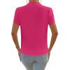 imageAvanova Women V Neck Short Sleeve Blouse Petal Tulip Sleeve Top Business Casual ShirtHot Pink